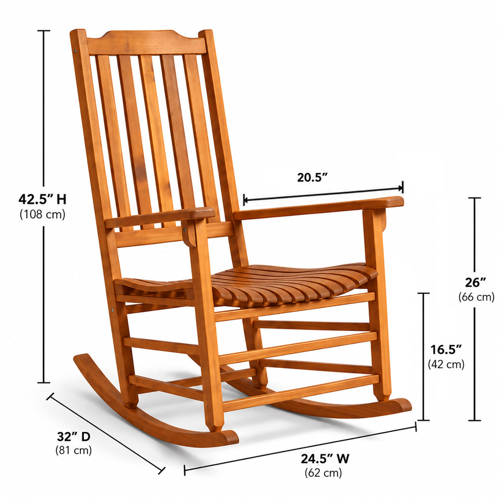 Americana Resort Rocker Set of 2 + Side Table - Robinia