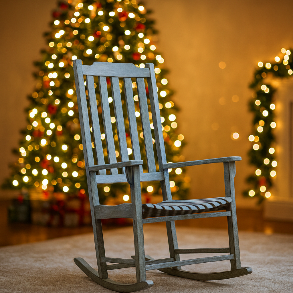 Americana Resort Rocker - Weathered Grey Distressed (Premium Finish)