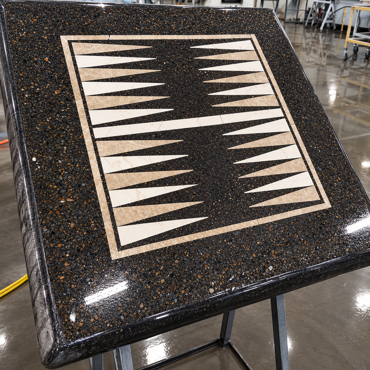Stone Age Backgammon Table - Freestanding