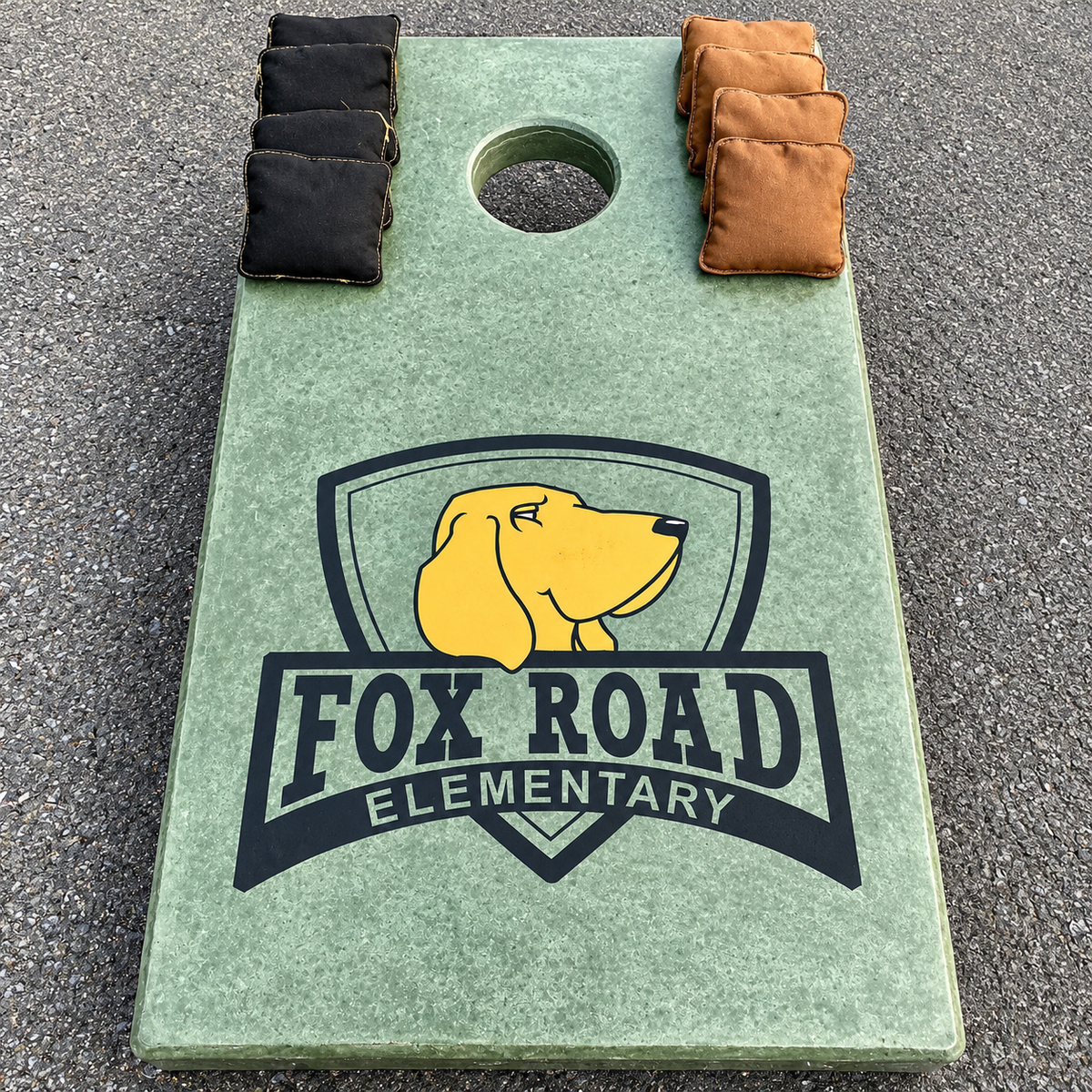Stone Age Cornhole Board Set With Customized Logo
