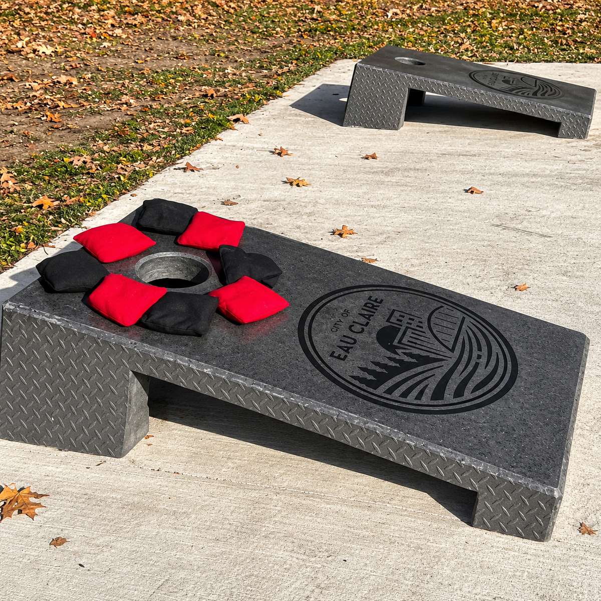 Stone Age Cornhole Board Set With Customized Logo