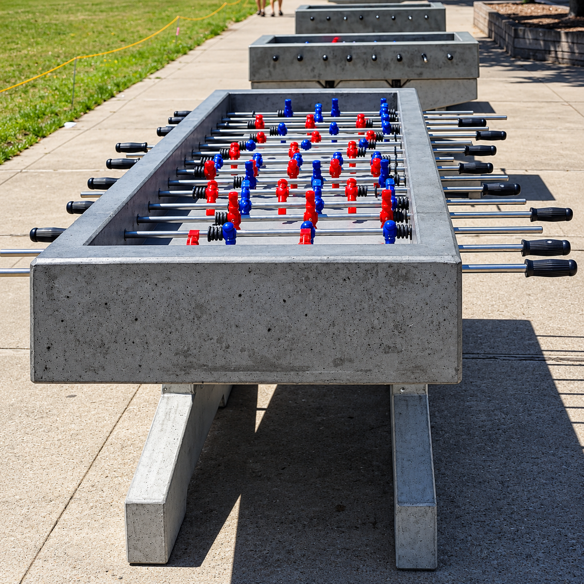 Stone Age Concrete Double Foosball Table