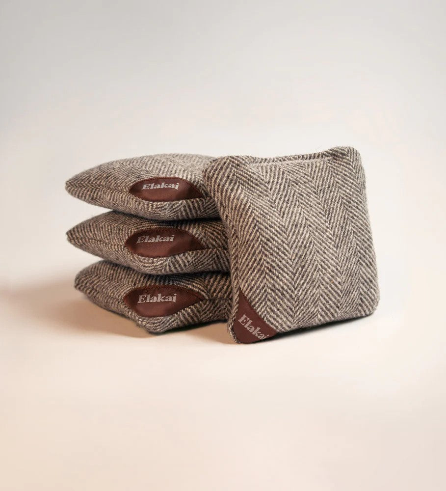 Elakai Aviator Herringbone 6"x6" Cornhole Bags
