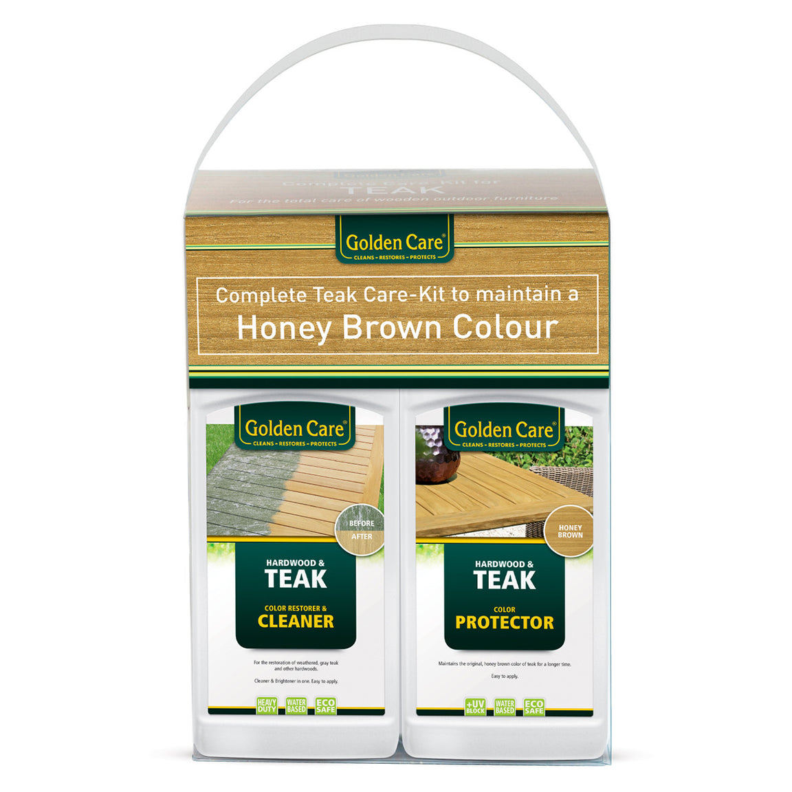 Golden Care Teak Cleaner and Protector Bundle