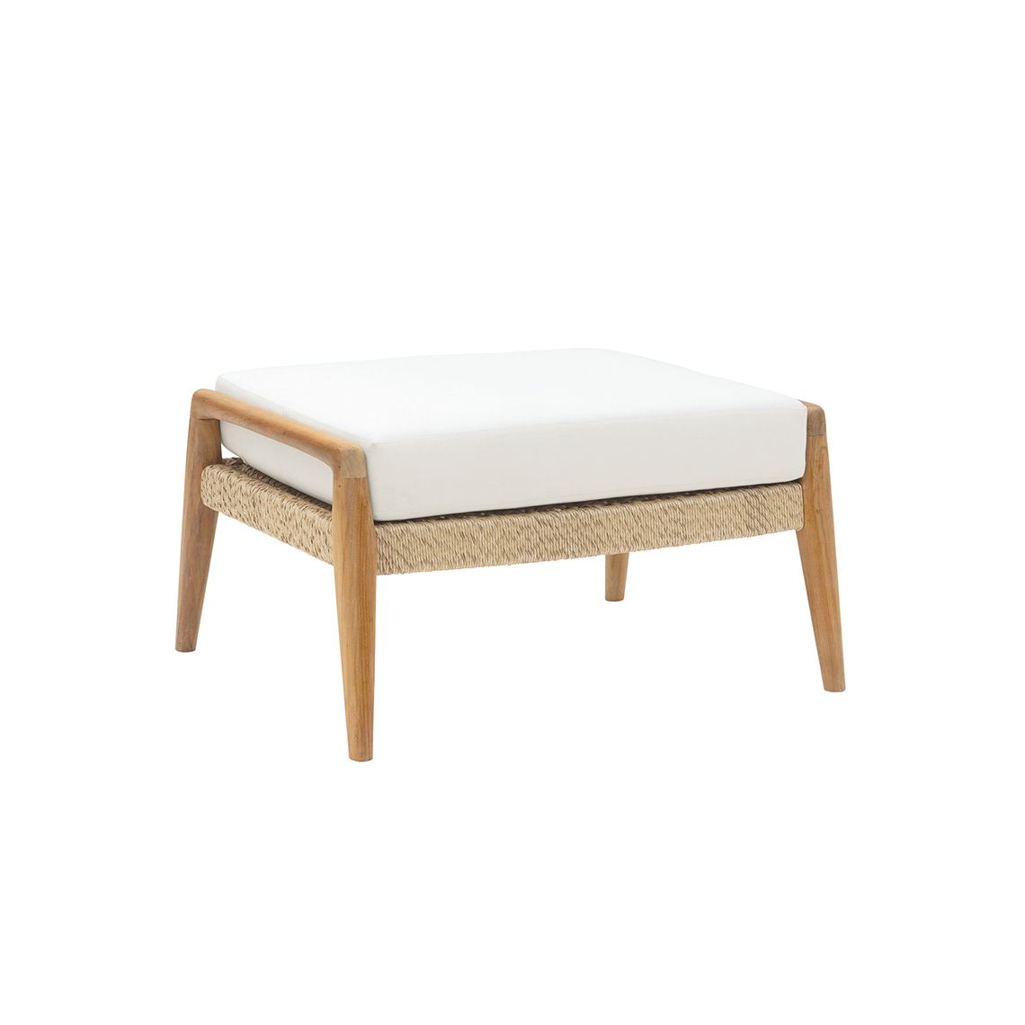 Kingsley Bate Barcelona Teak/Wicker Deep Seating Ottoman