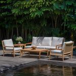 Kingsley Bate Barcelona Teak/Wicker Deep Seating Sofa