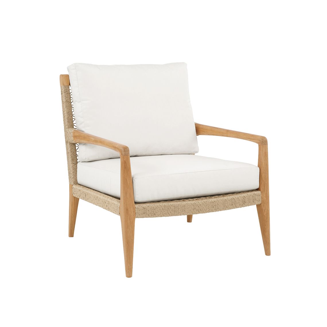Kingsley Bate Barcelona Teak/Wicker Deep Seating Lounge Chair
