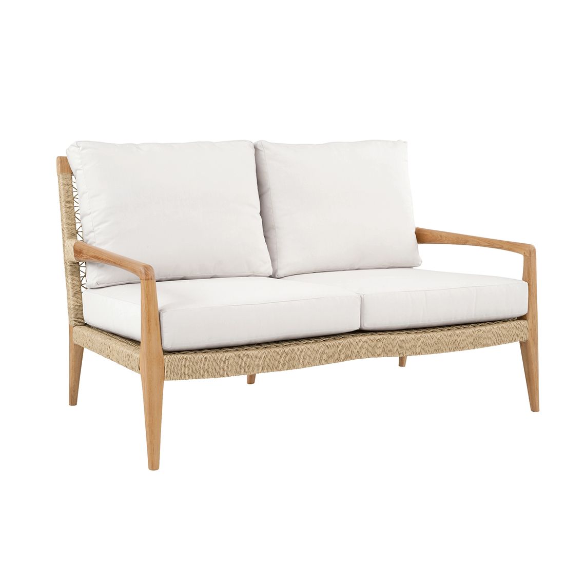 Kingsley Bate Barcelona Teak/Wicker Deep Seating Settee