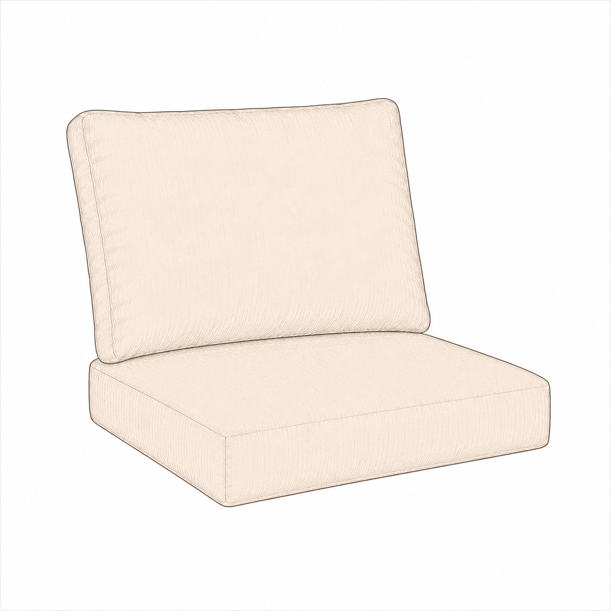 Kingsley Bate Amalfi Deep Seating Lounge Chair, Settee, or Sofa Cushion