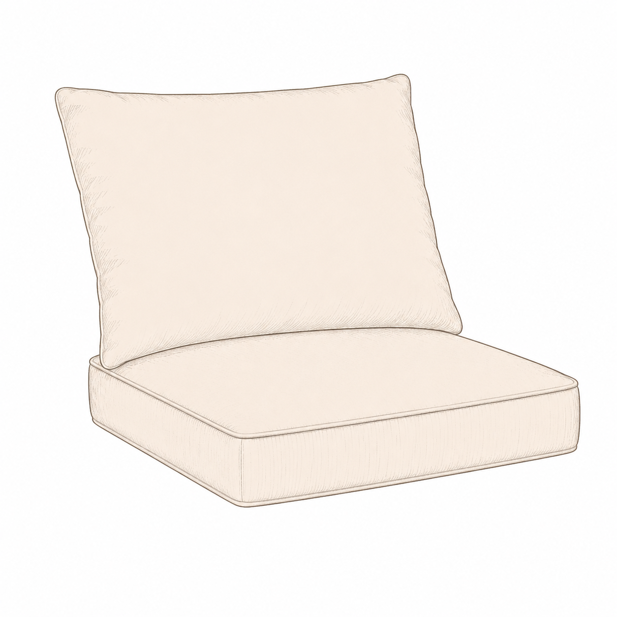 Kingsley Bate Cape Cod Deep Seating Lounge Chair and Swivel Rocker Cushion