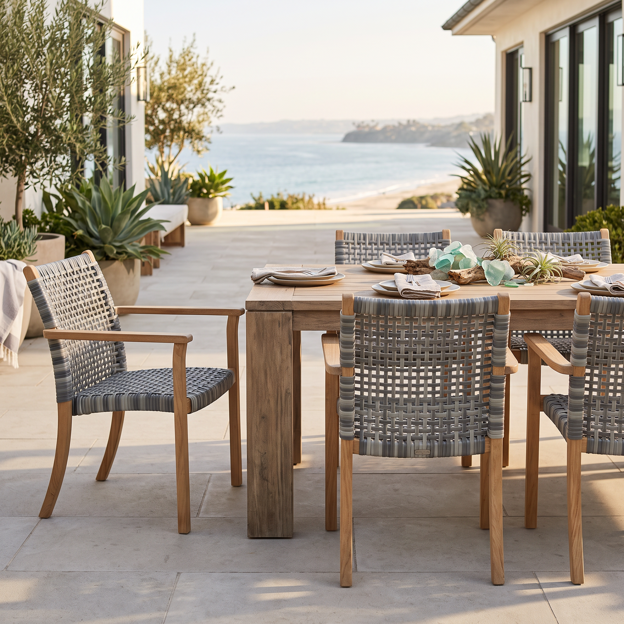 Kingsley Bate Catherine Teak Stacking Dining Armchair - Quick Ship