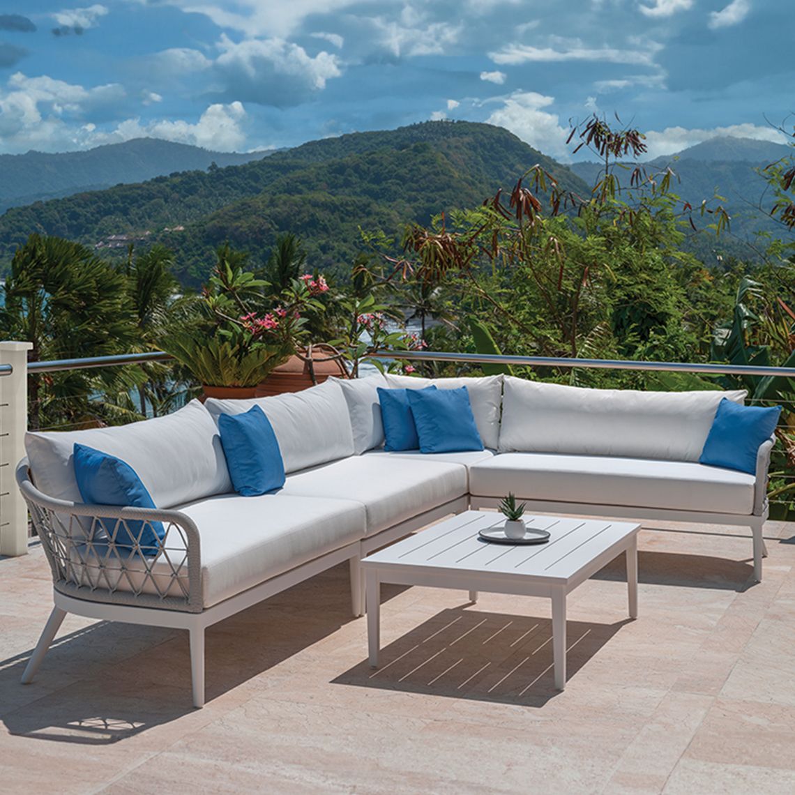 Kingsley Bate Nevis Aluminum Sectional Corner Chair