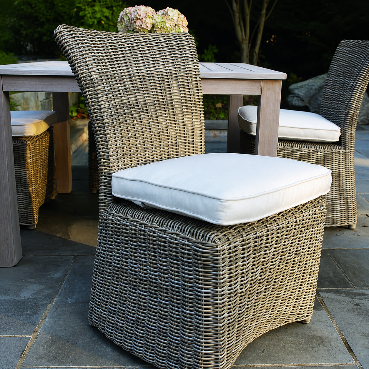 Kingsley Bate Sag Harbor Wicker Dining Side Chair - 4 Quick Ship