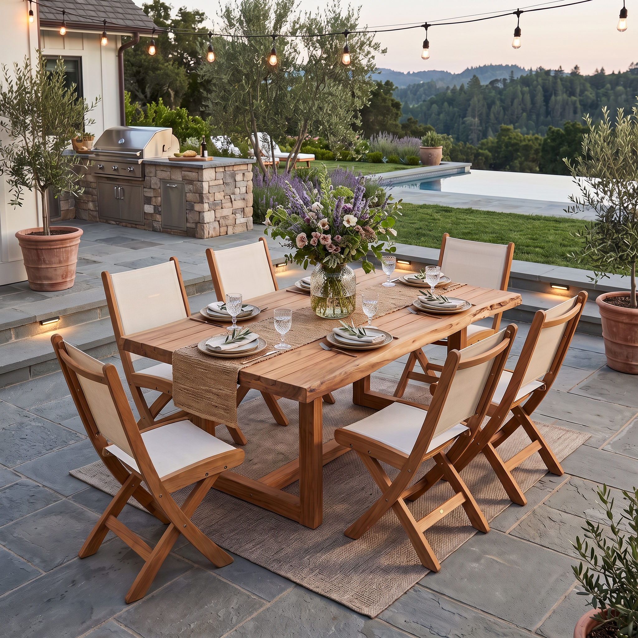 Kingsley Bate St. Tropez Teak Dining Side Chair (Folding)