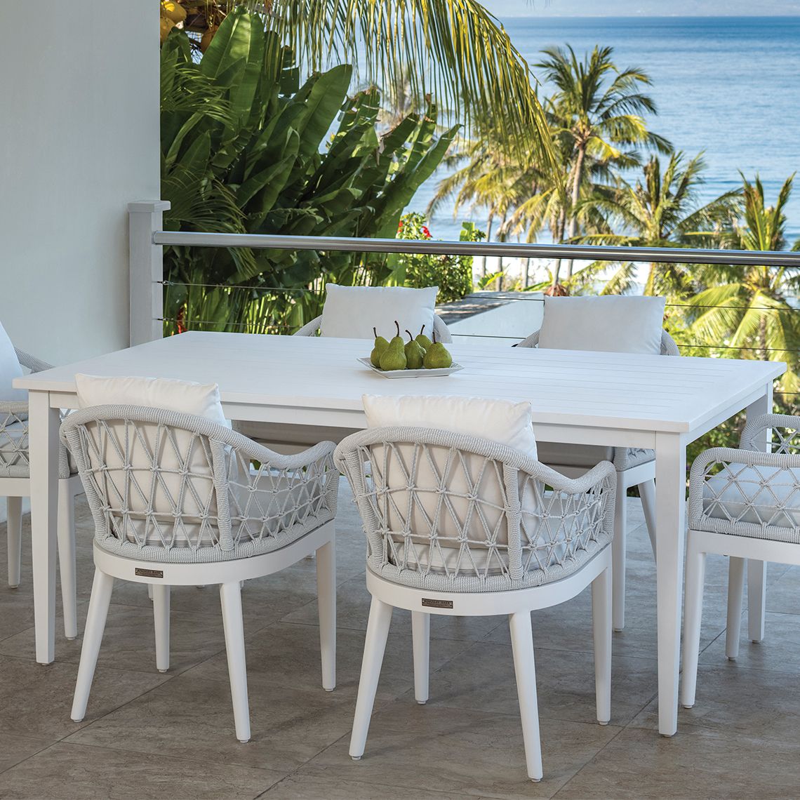 Kingsley Bate Tribeca Aluminum 72" Dining Table