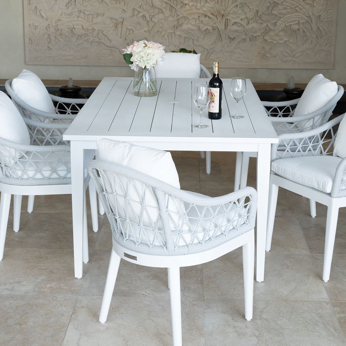 Kingsley Bate Tribeca Aluminum 92" Dining Table