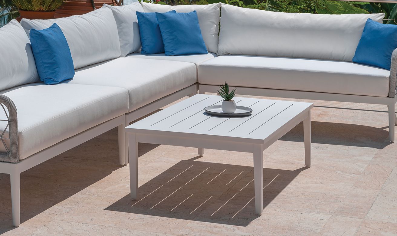 Kingsley Bate Tribeca Aluminum 47" Coffee Table