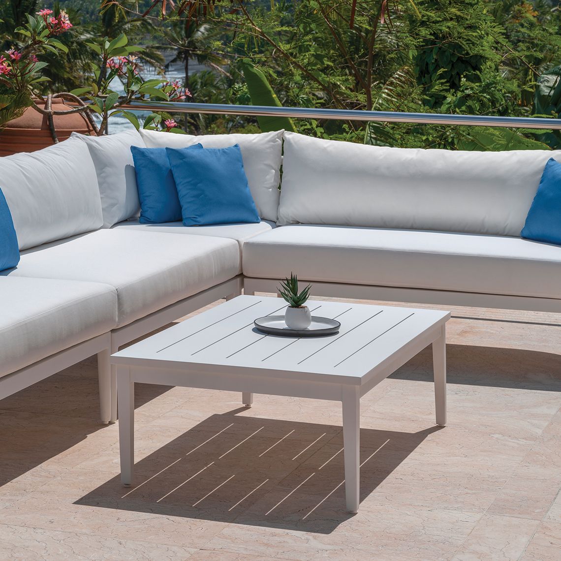 Kingsley Bate Tribeca Aluminum Square Side Table