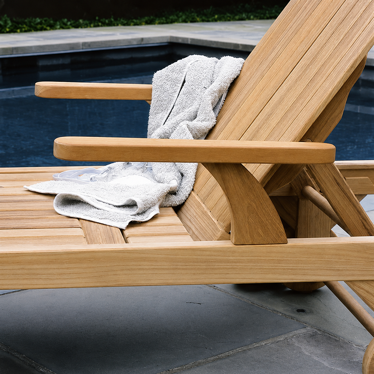 Kingsley Bate Arms Only for Classic Teak Chaise Lounge - Quick Ship