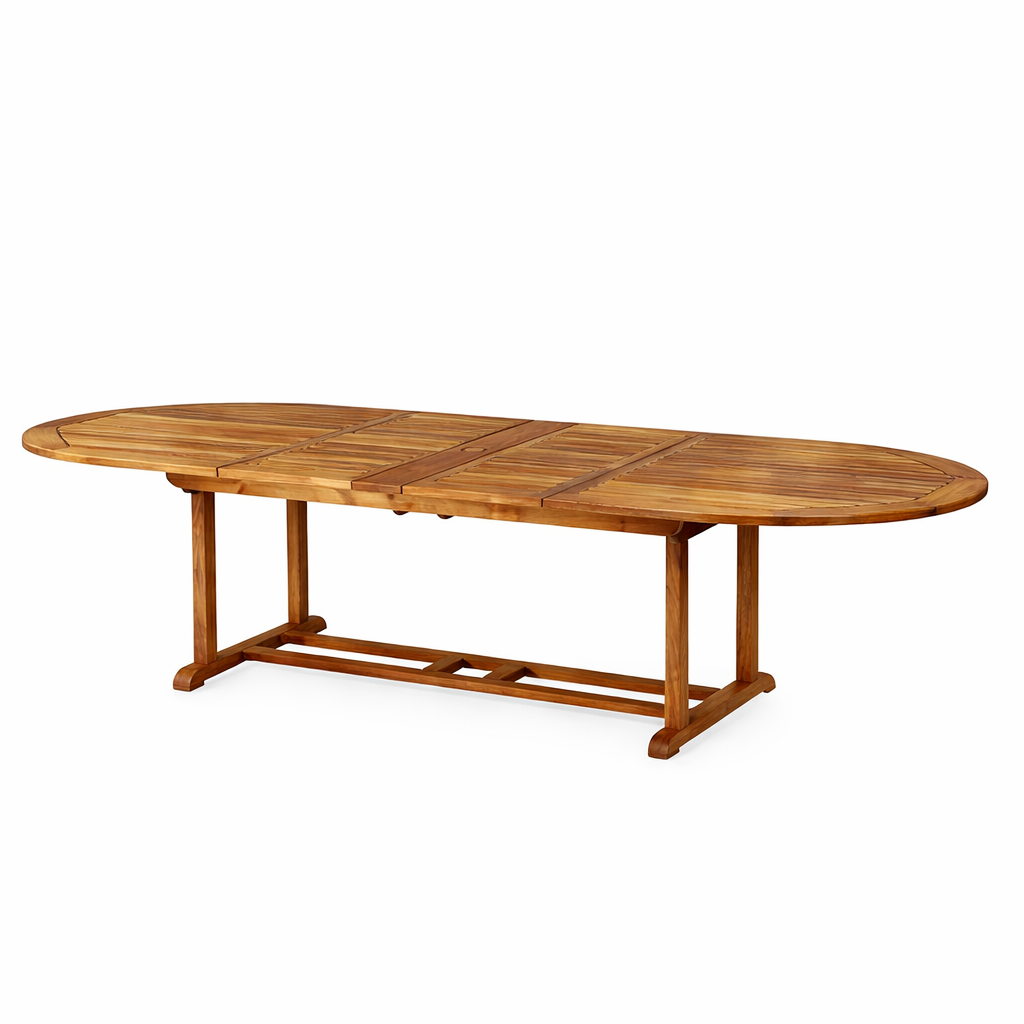 Kingsley Bate Essex Teak 80-114" Oval Extension Dining Table