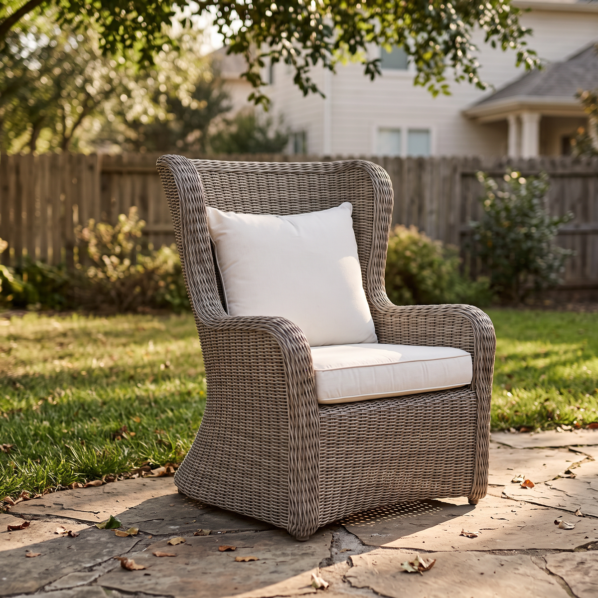 Kingsley Bate Sag Harbor Wicker Deep Seating High Back Lounge Chair