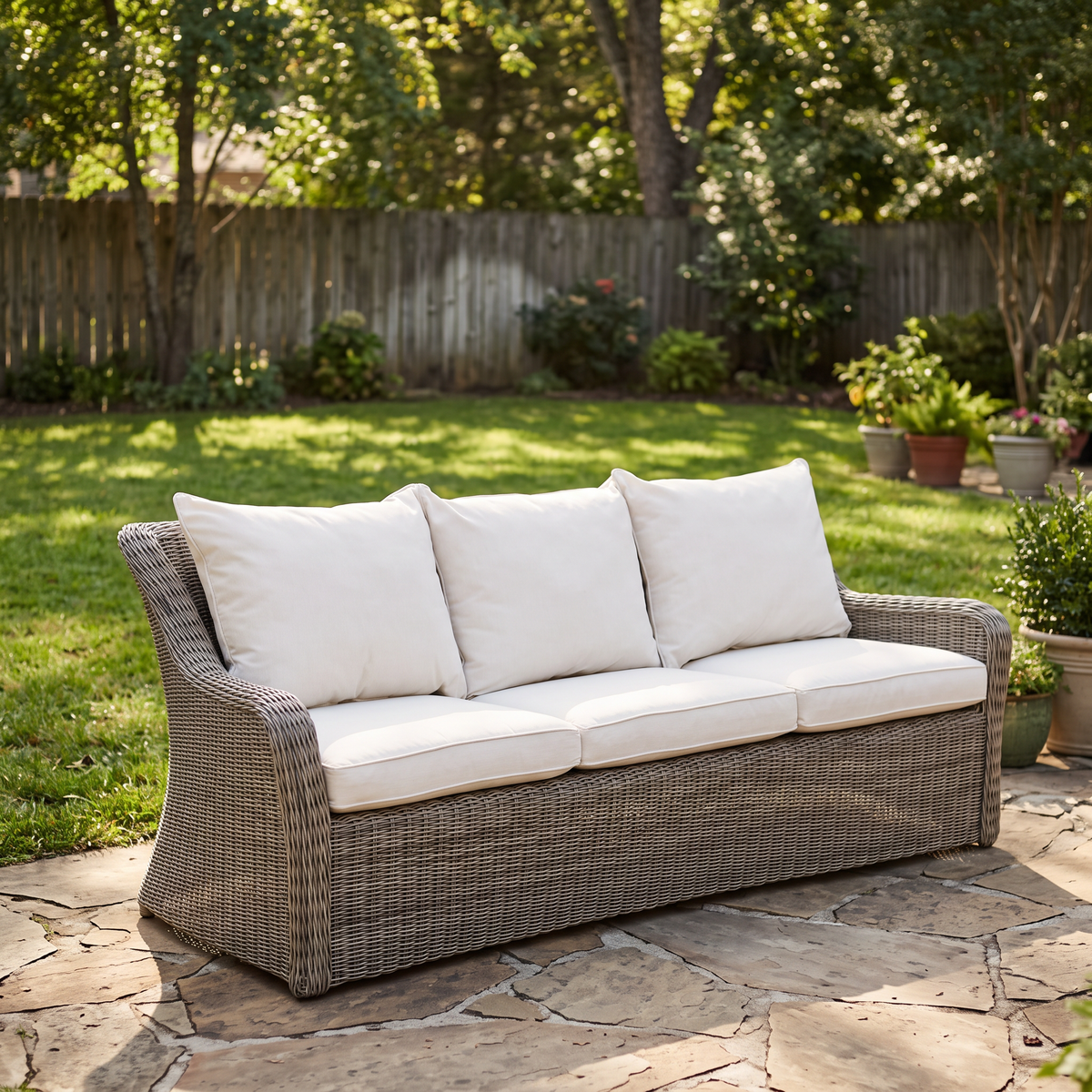 Kingsley Bate Sag Harbor Wicker Deep Seating Sofa