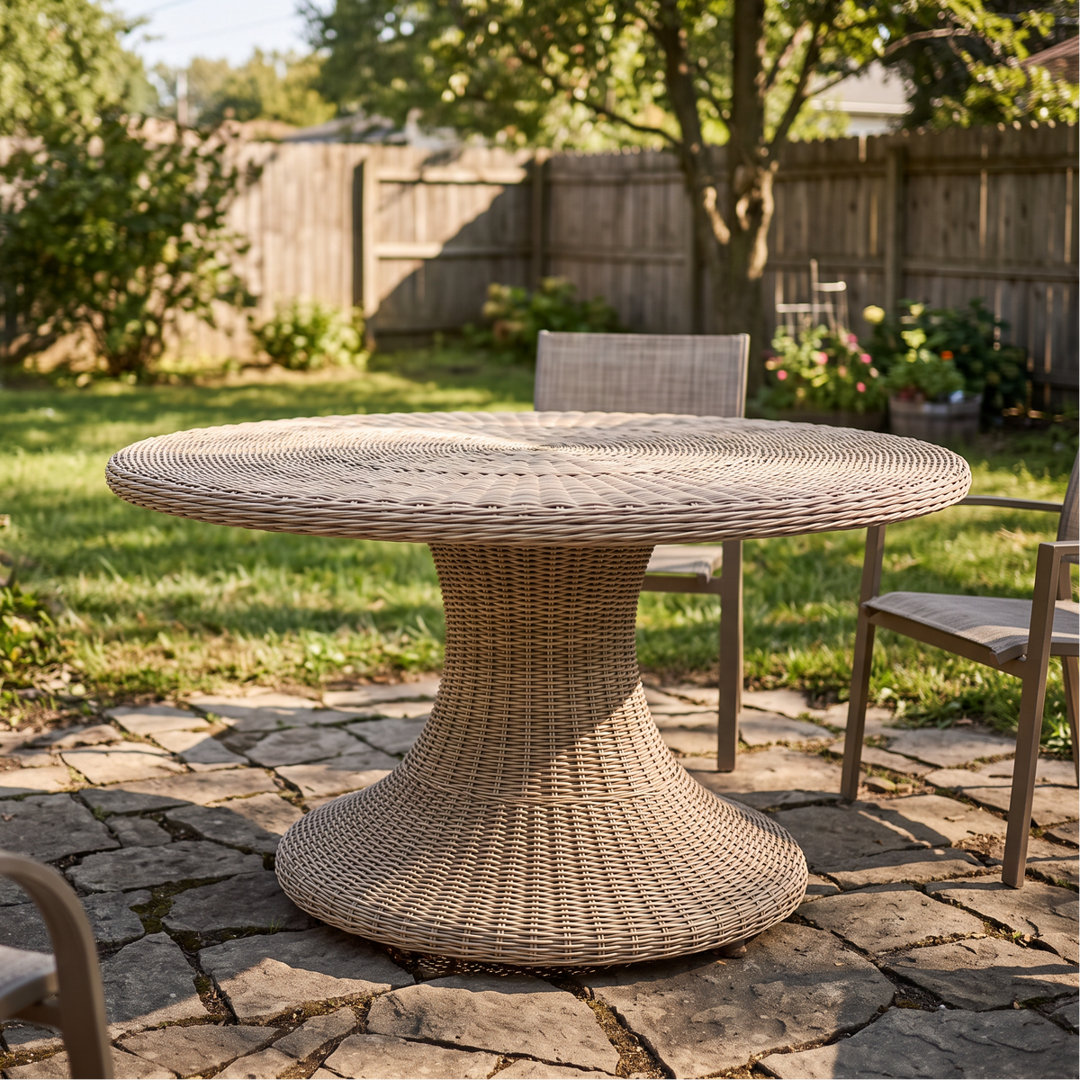 Kingsley Bate Sag Harbor Wicker 60" Round Dining Table
