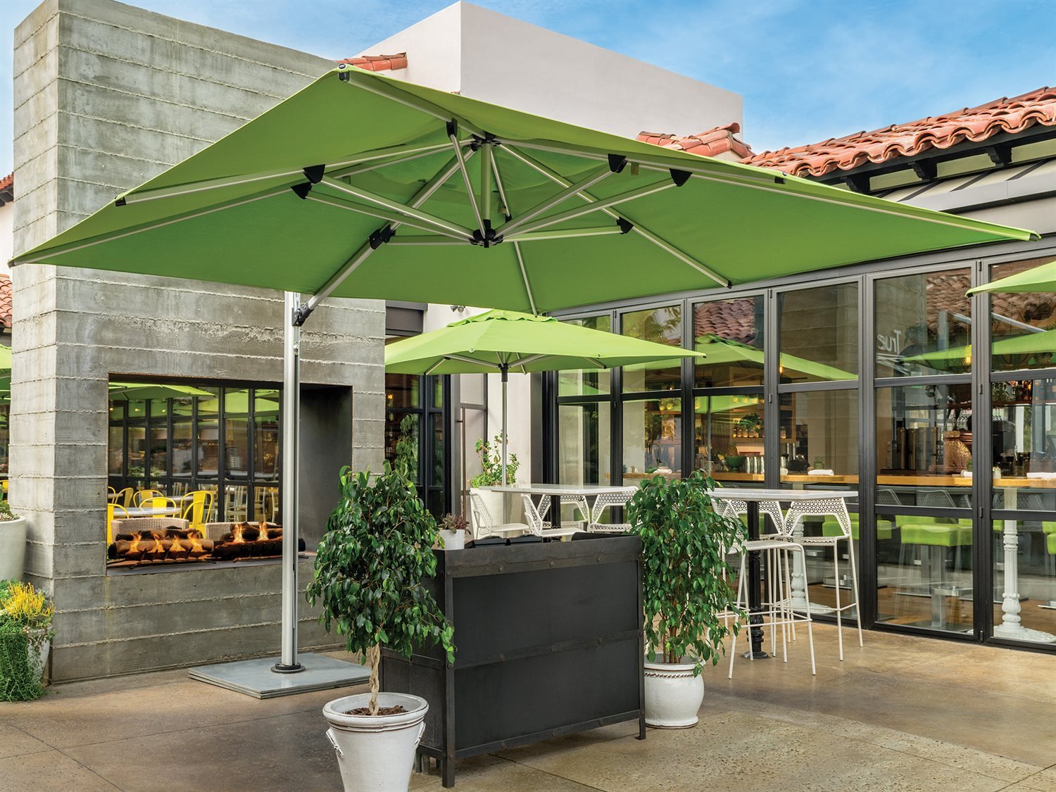 Shademaker Polaris 10' x 13' Rectangular Sidepost Umbrella