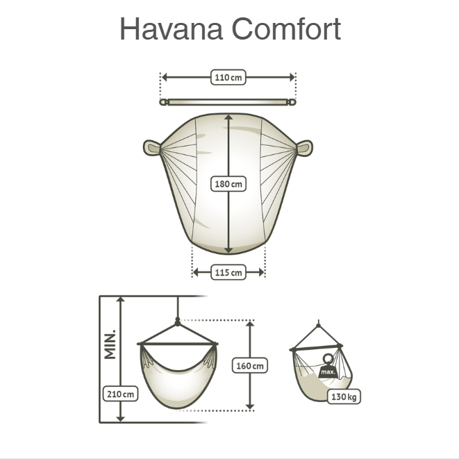 La Siesta Habana Soft, Organic Cotton Hanging Chair  - Comfort | Kingsize