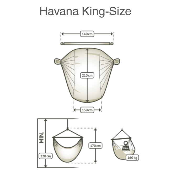 La Siesta Habana Soft, Organic Cotton Hanging Chair  - Comfort | Kingsize