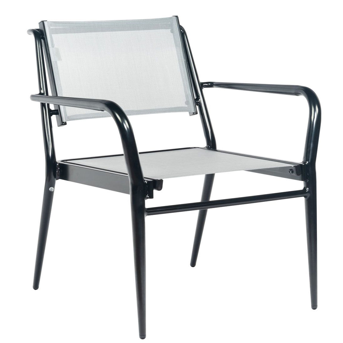 Woodard Daytona Aluminum Stackable Sling Dining Armchair