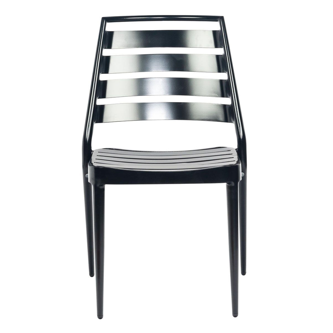 Woodard Daytona Aluminum Slat Stackable Dining Side Chair