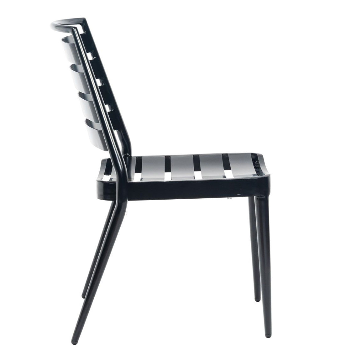 Woodard Daytona Aluminum Slat Stackable Dining Side Chair