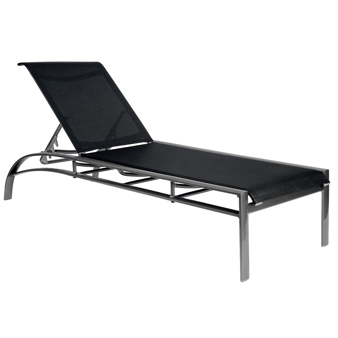 Woodard Metropolis Aluminum Adjustable Sling Chaise Lounge