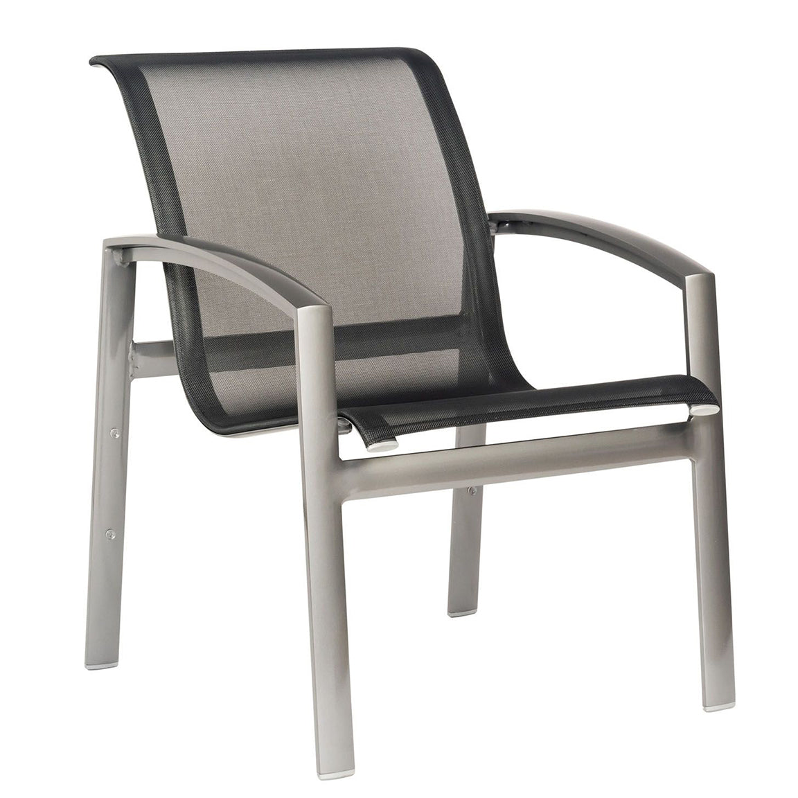 Woodard Metropolis Aluminum Stackable Sling Dining Armchair