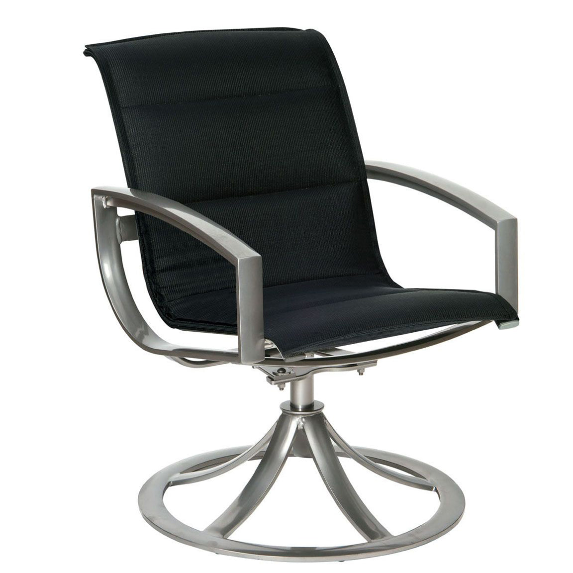 Woodard Metropolis Aluminum Sling Swivel Dining Chair