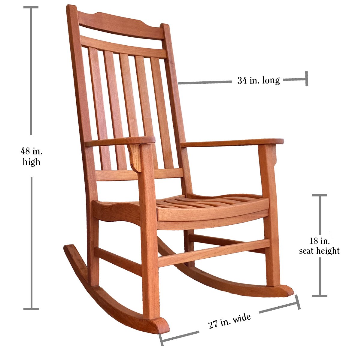 World's Finest Rocker Set of 2 + Side Table - Robinia
