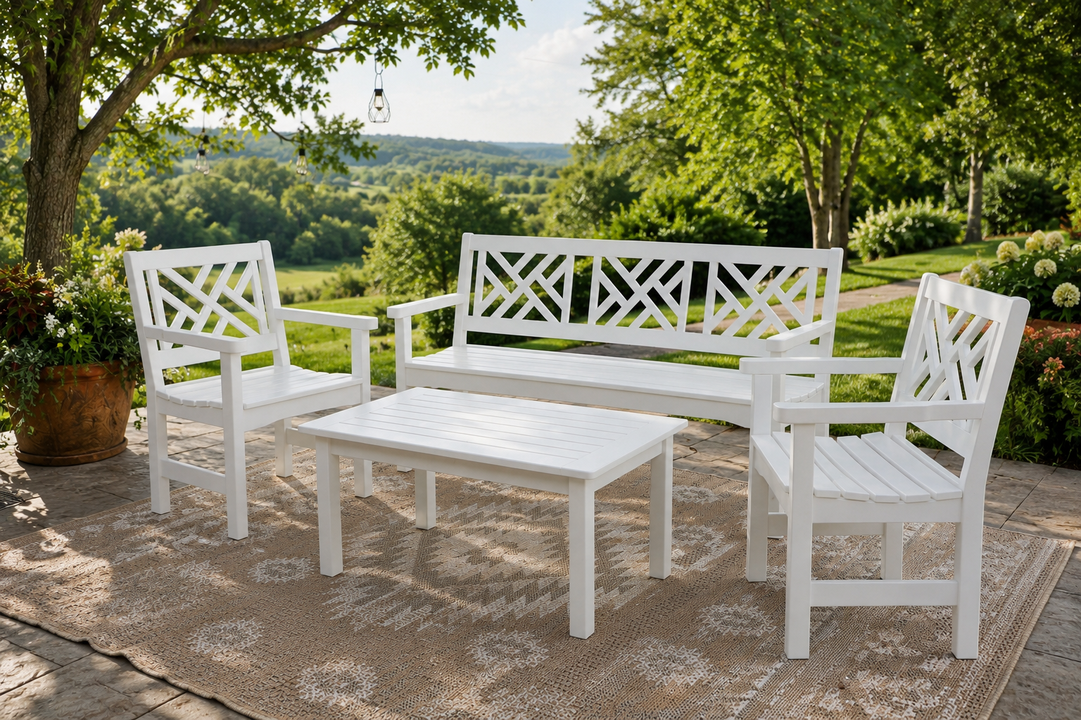 Grand Hotel Chippendale Lounge Set - Robinia