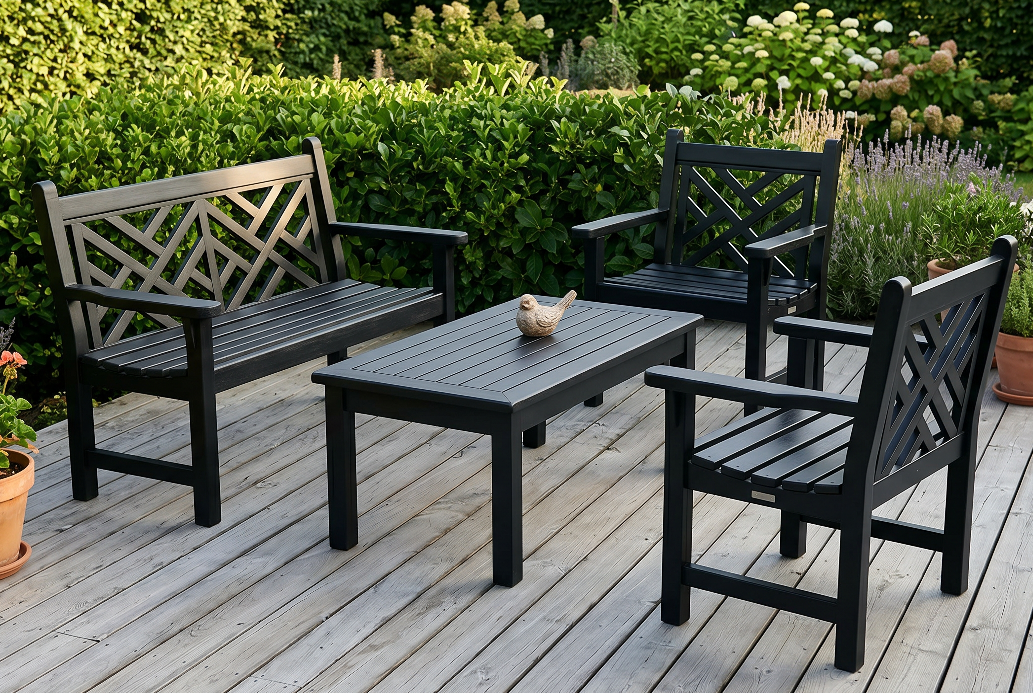 Grand Hotel Chippendale Lounge Set - Robinia