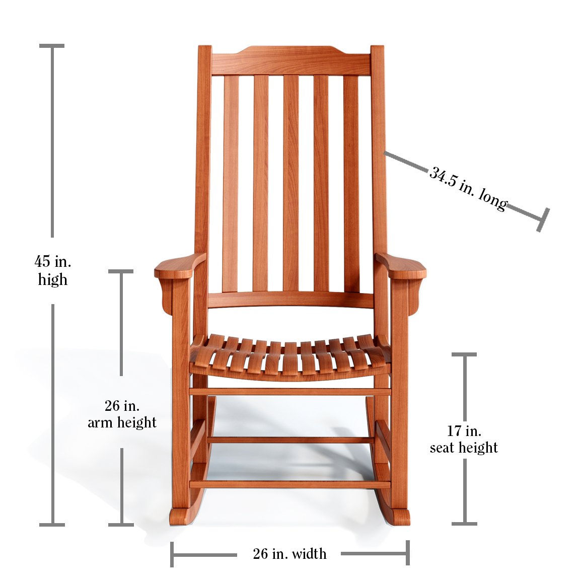 Americana Resort Rocker Set of 2 + Side Table - Robinia