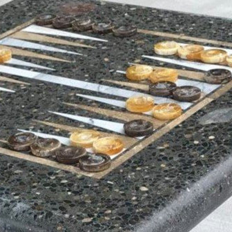 Stone Age Backgammon Table - Freestanding