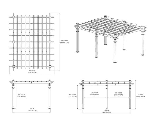 Vita 12'x16' Barcelona Pergola