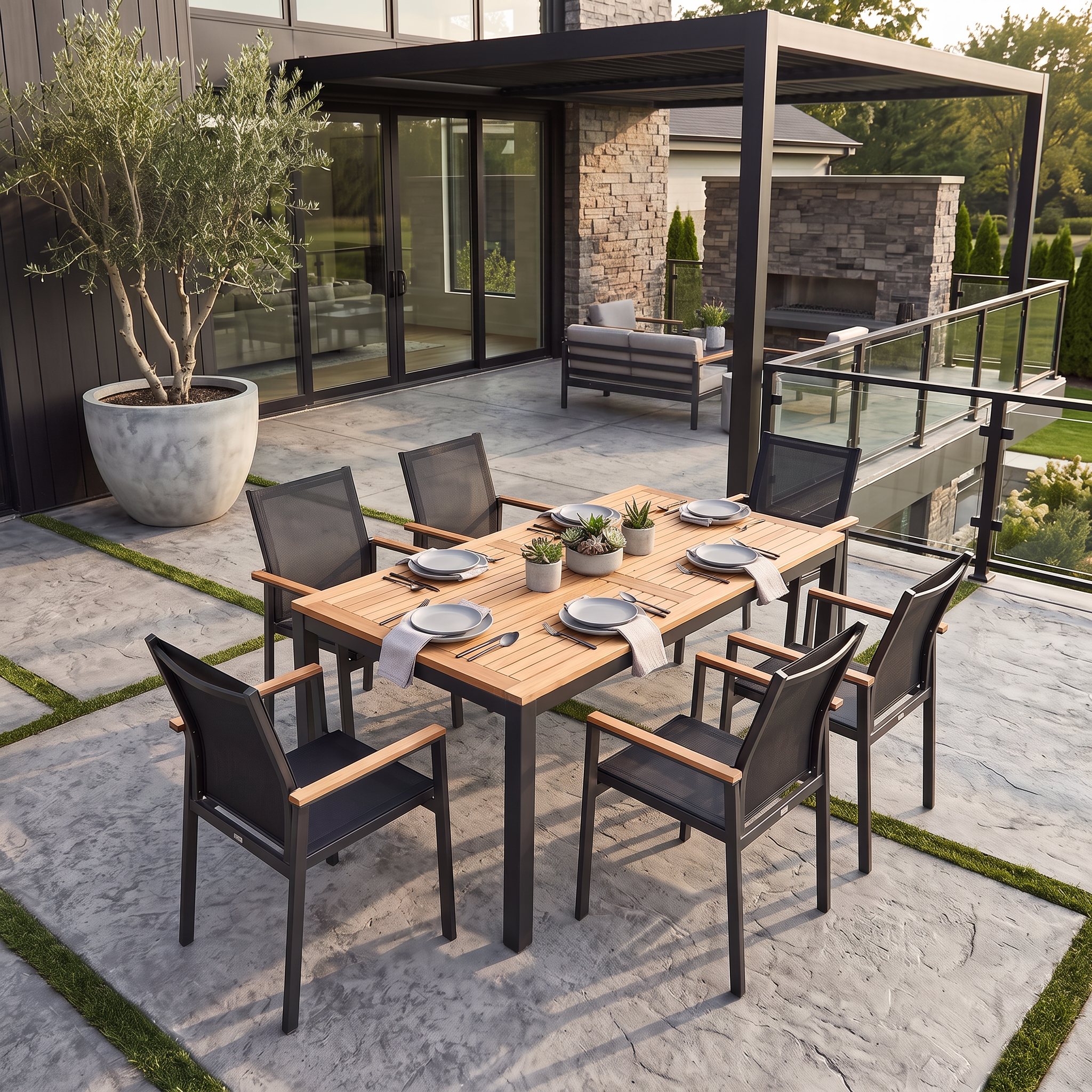 Barlow Tyrie Aura Teak and Aluminum Narrow Table 140