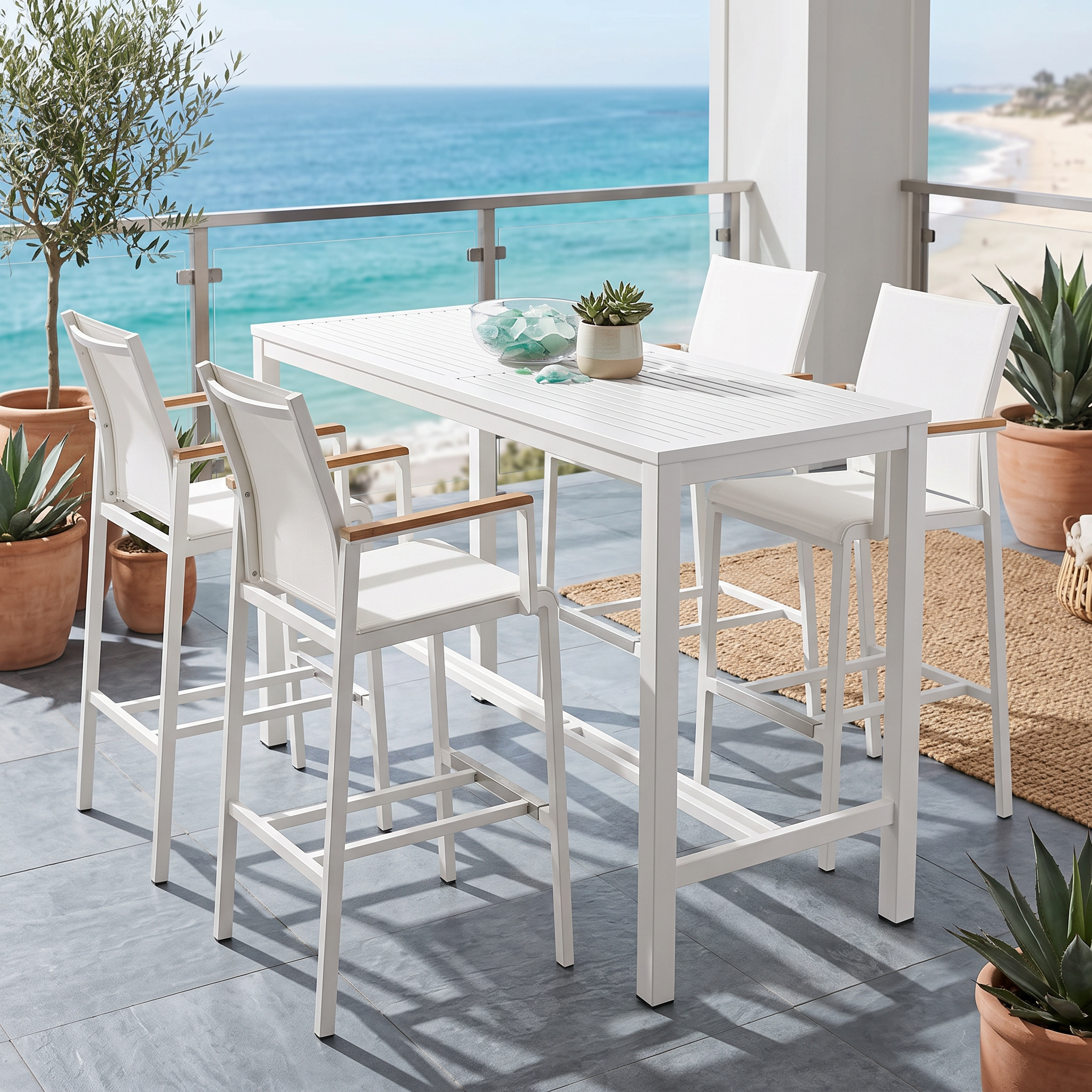 Barlow Tyrie Aura High Dining Aluminum Table 200