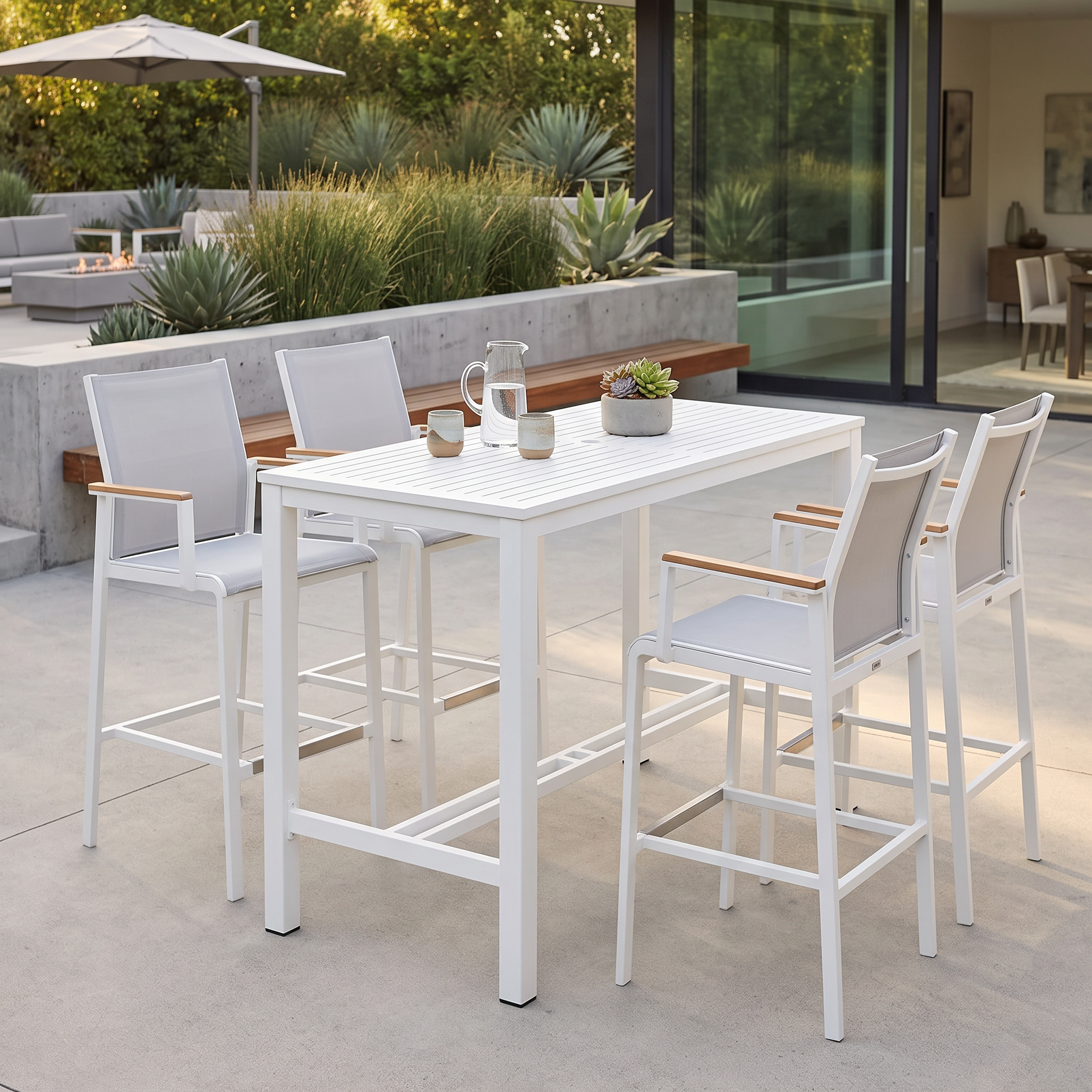 Barlow Tyrie Aura High Dining Aluminum Table 140