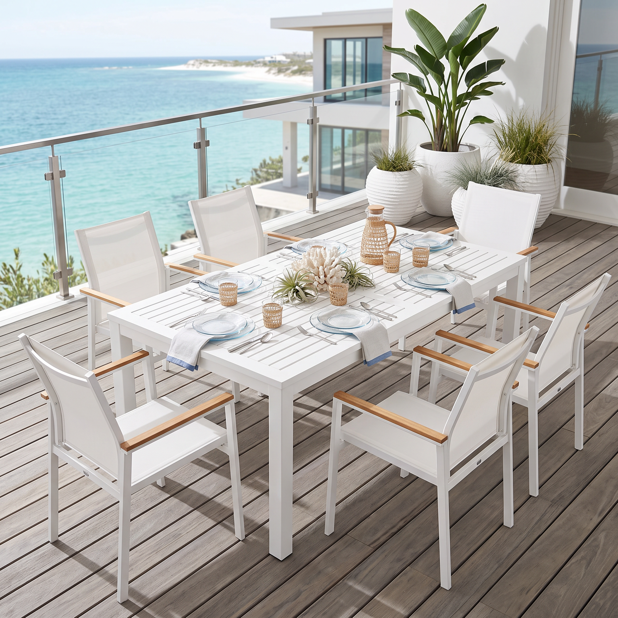 Barlow Tyrie Aura Aluminum Narrow Table 140