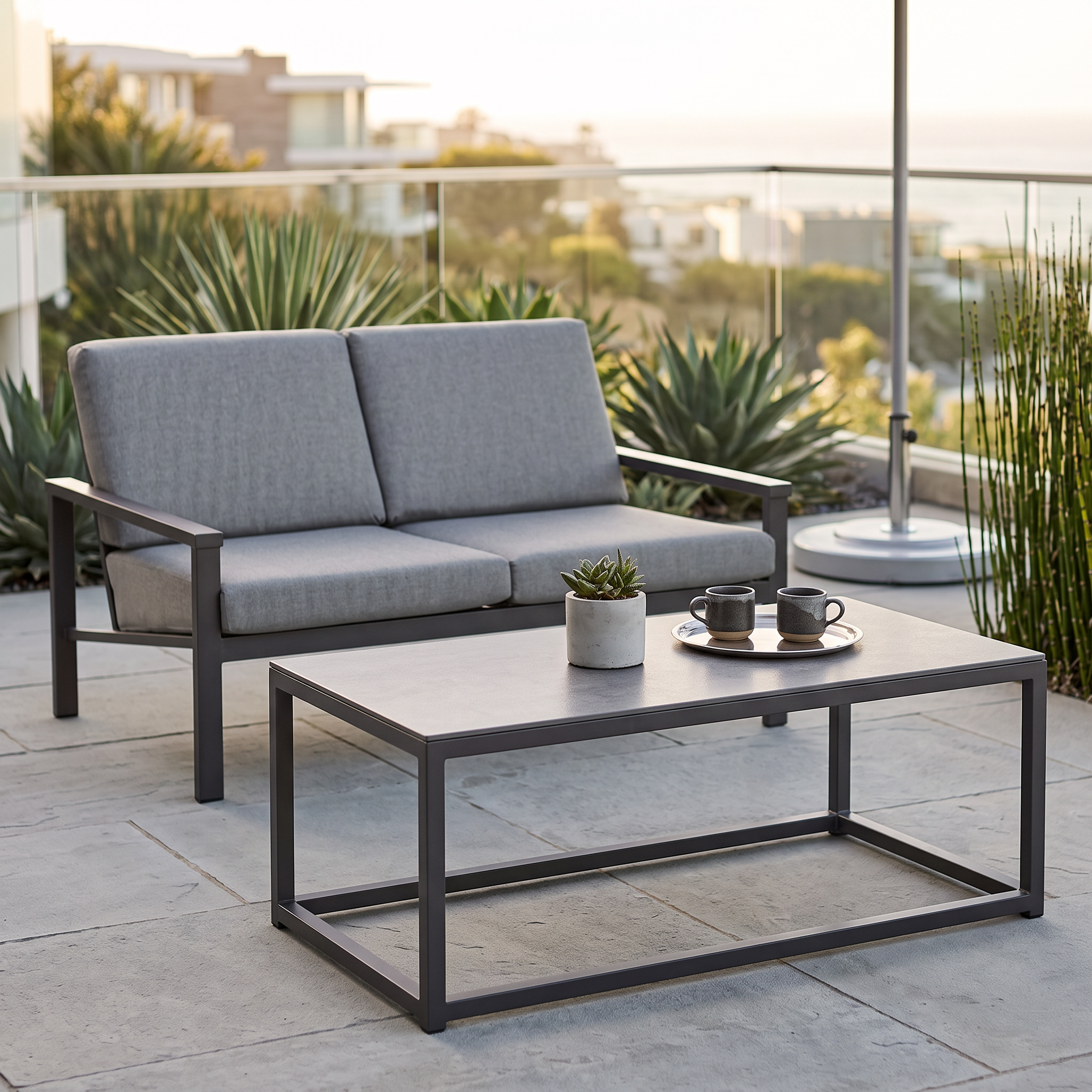 Barlow Tyrie Equinox Stainless Steel Low Coffee Table 100