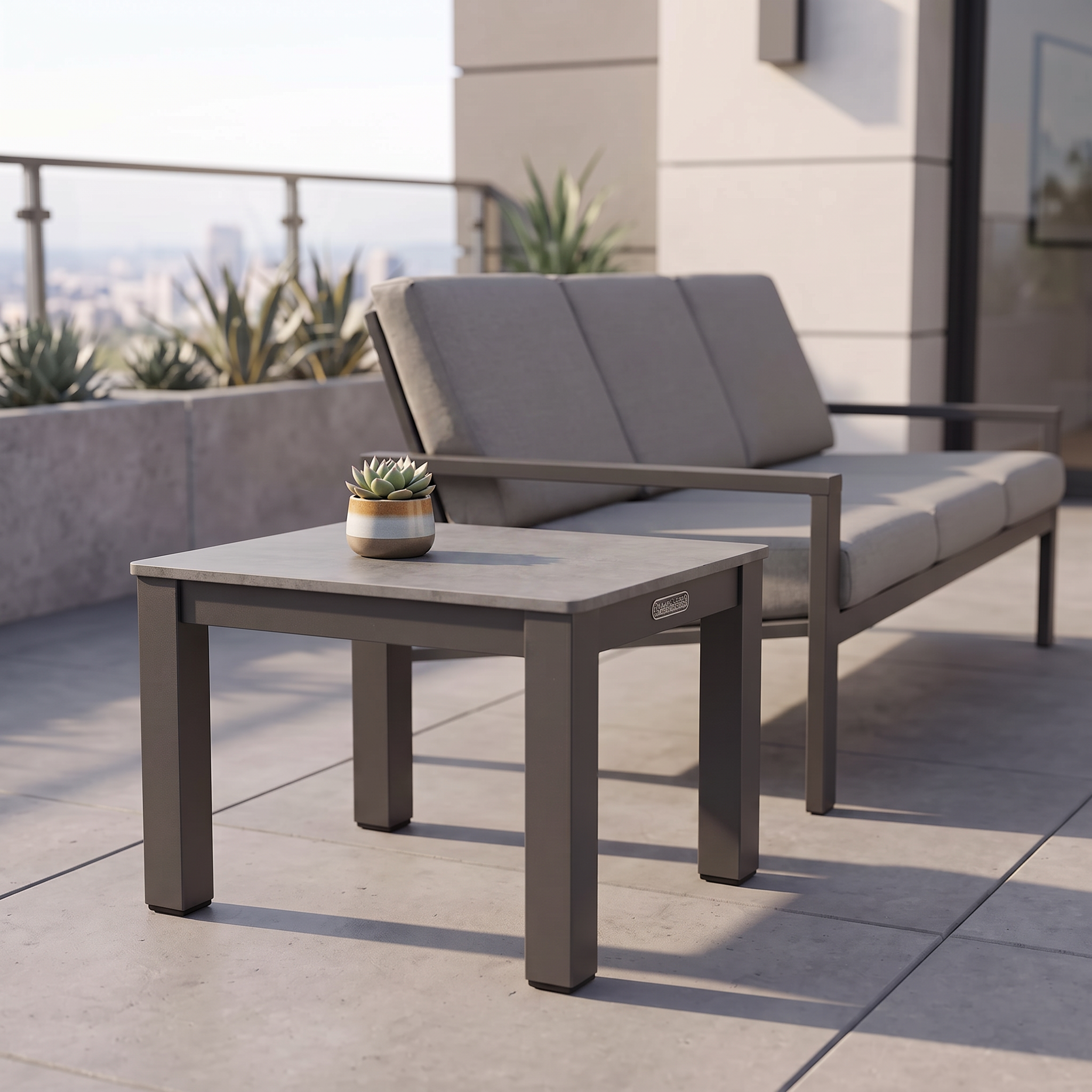 Barlow Tyrie Equinox Stainless Steel Low Side Table 49