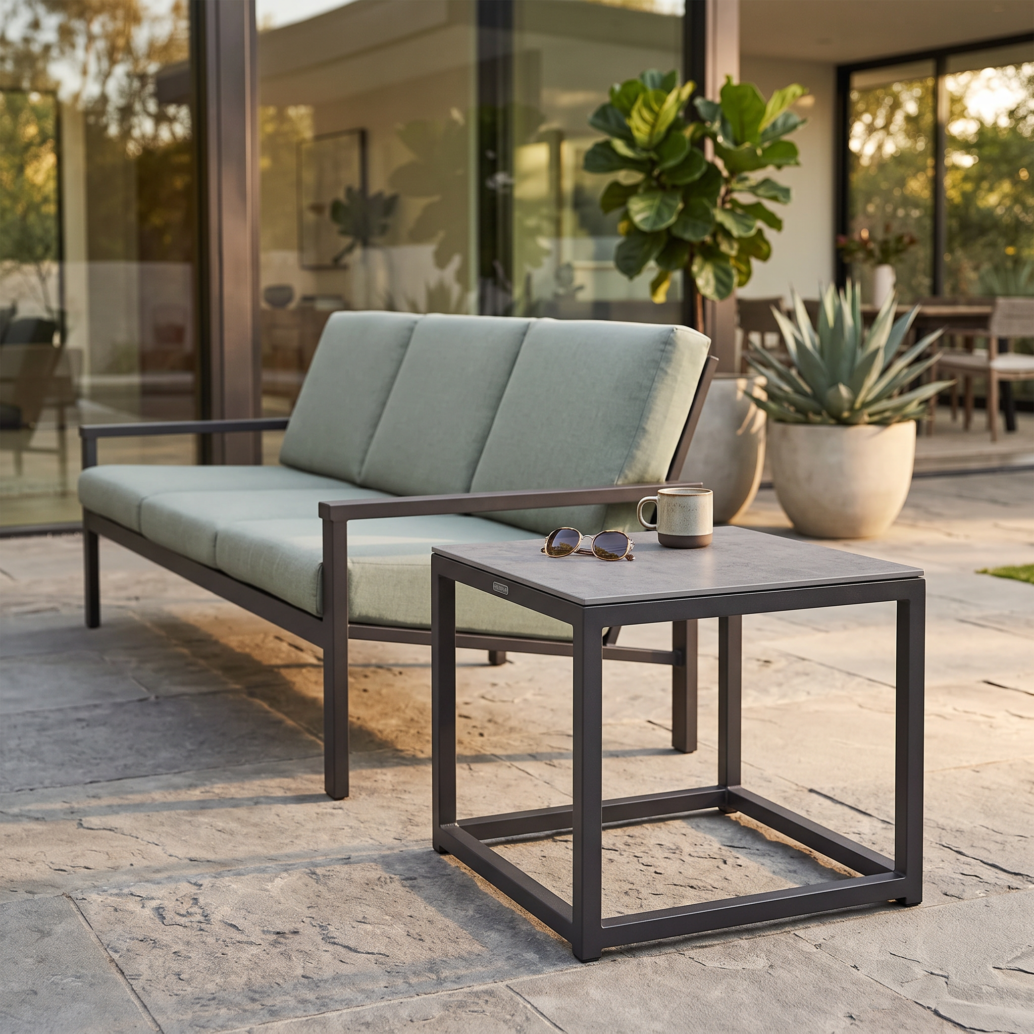 Barlow Tyrie Equinox Stainless Steel Low Side Table 50