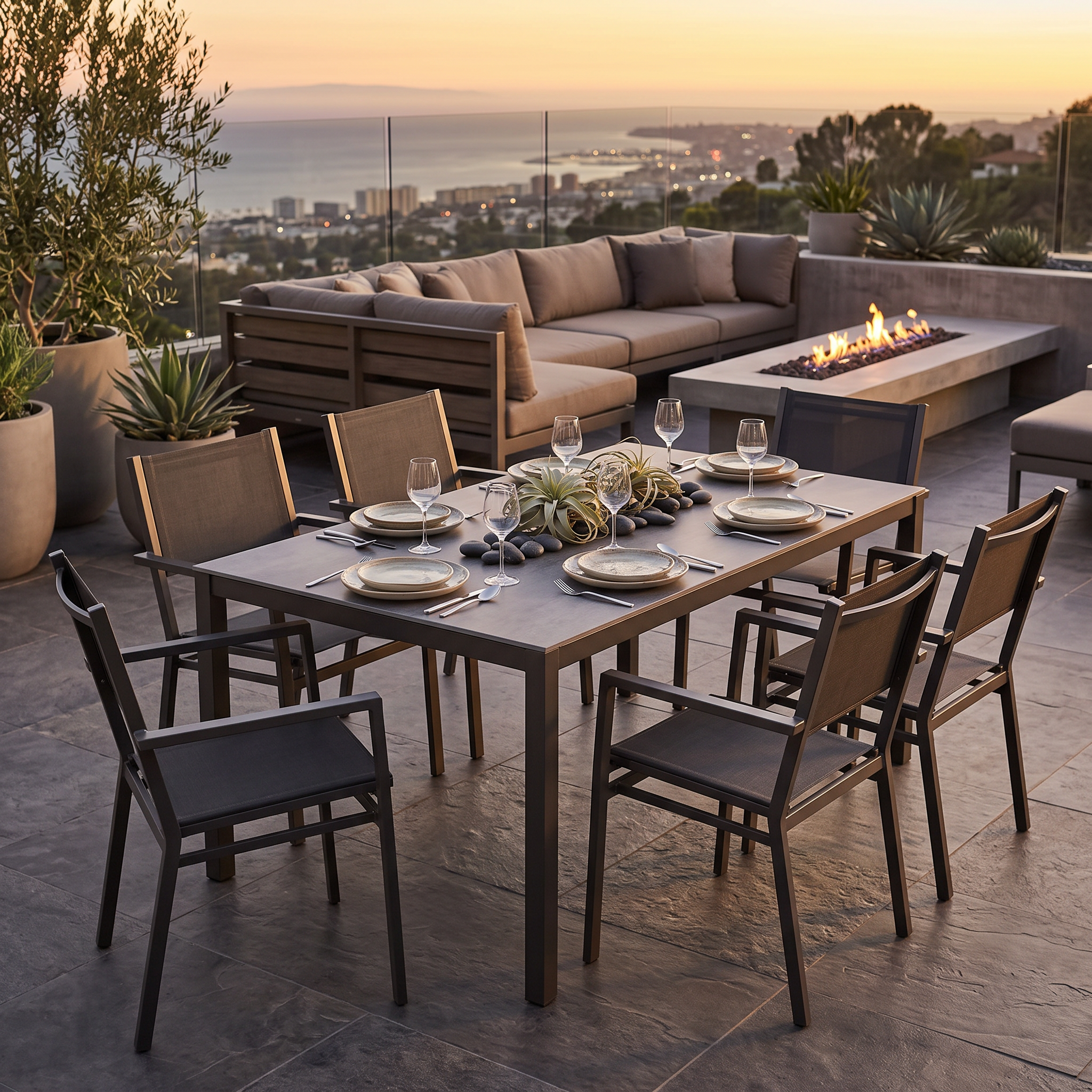 Barlow Tyrie Equinox Stainless Steel Dining Table 200